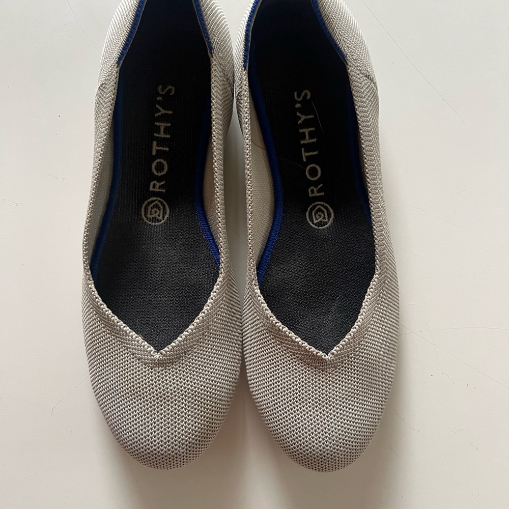 Rothy's Gray Textured Ballet Flats